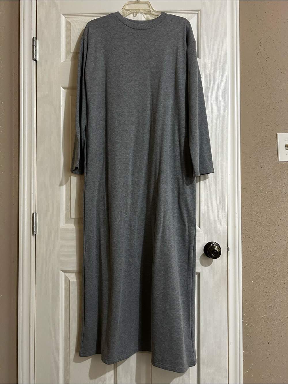 Women’s Relaxed Long Sleeve Maxi Dress - Gray